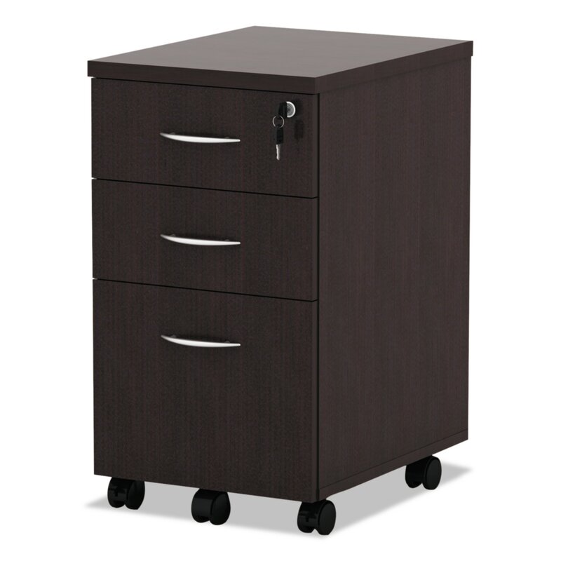 Symple Stuff Kania 3 Drawer Mobile  Vertical Filing  Cabinet  